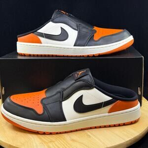 Size 9.5 Nike Men's Air Jordan 1 Mule Golf Shoes Shattered Backboard FJ1214-800